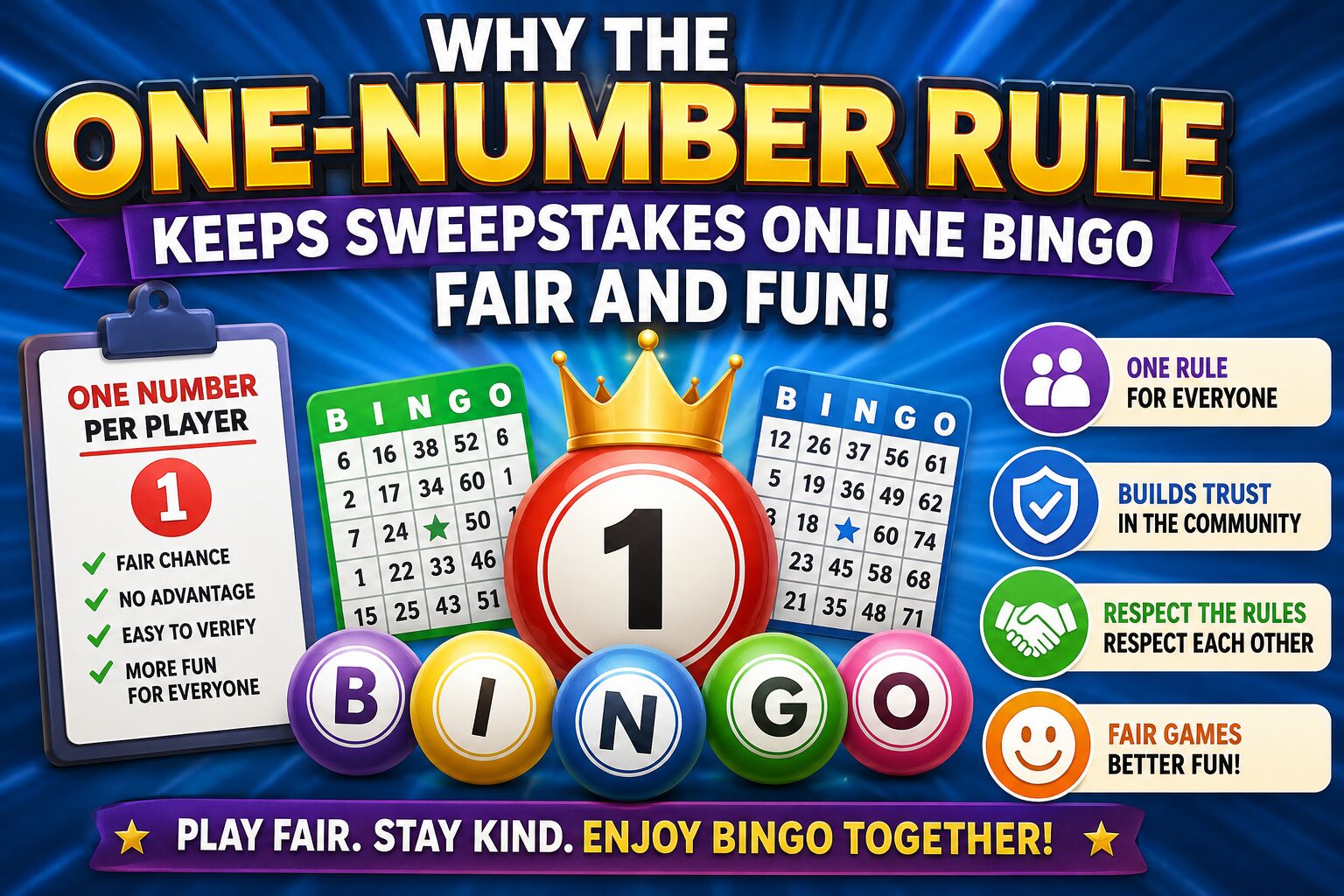 Why the One-Number Rule Keeps Sweepstakes Online Bingo Fair and Fun