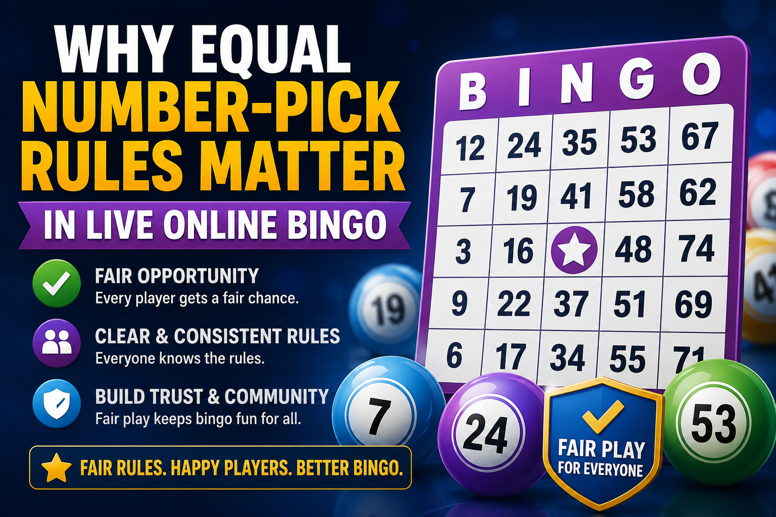 Why Equal Number-Pick Rules Matter in Live Online Bingo