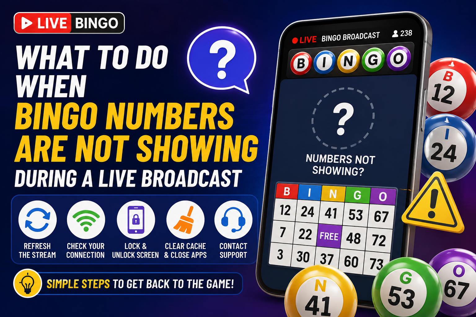 What to Do When Bingo Numbers Are Not Showing During a Live Broadcast