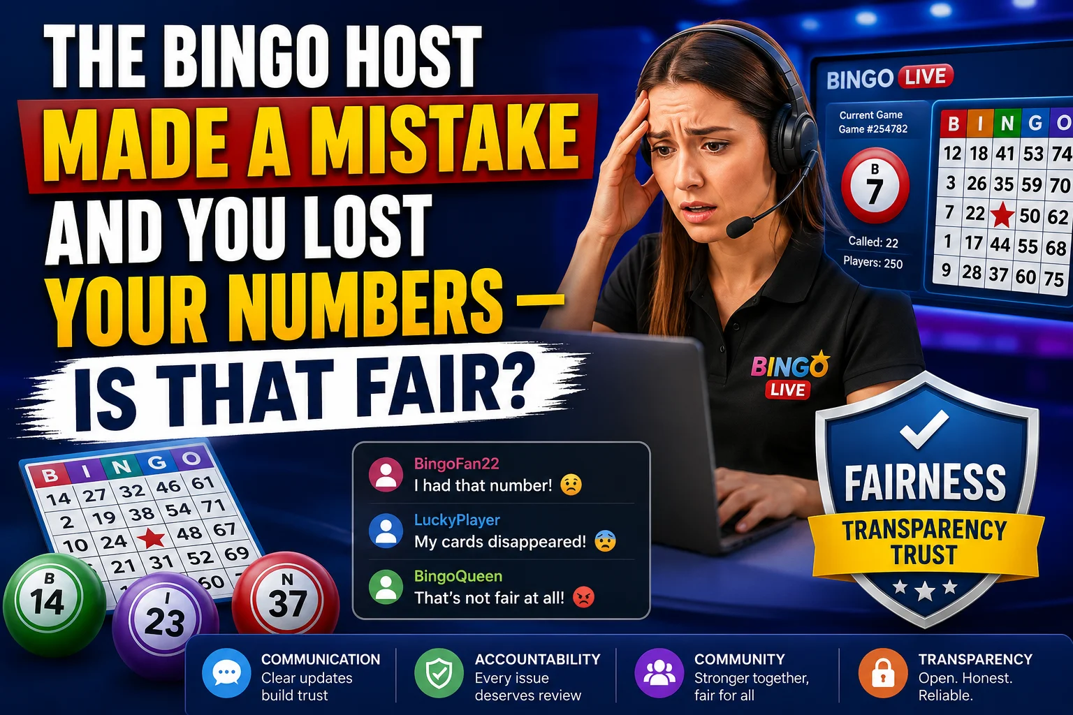 The Bingo Host Made a Mistake and You Lost Your Numbers — Is That Fair?