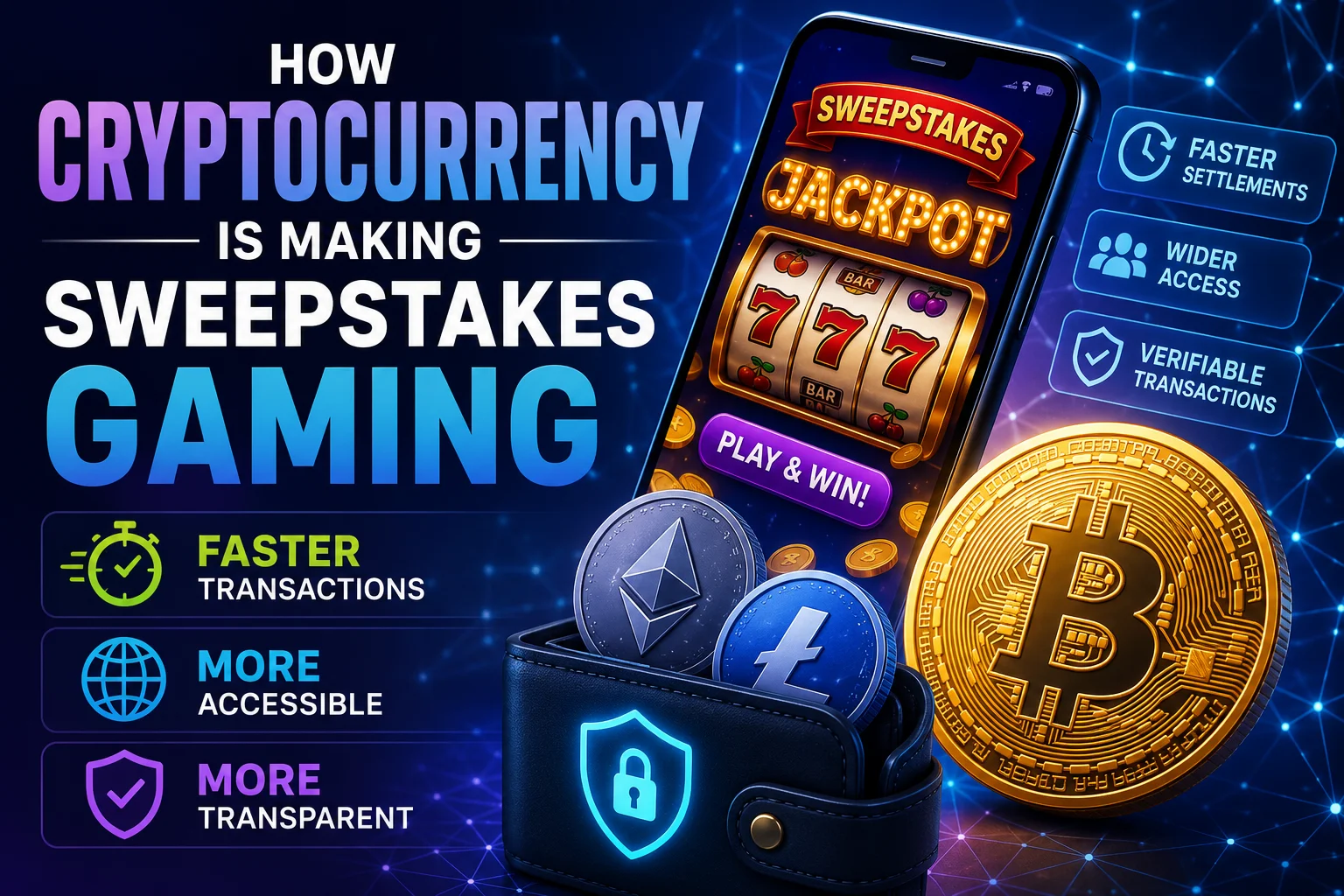 How Cryptocurrency Is Making Sweepstakes Gaming Faster, More Accessible, and More Transparent