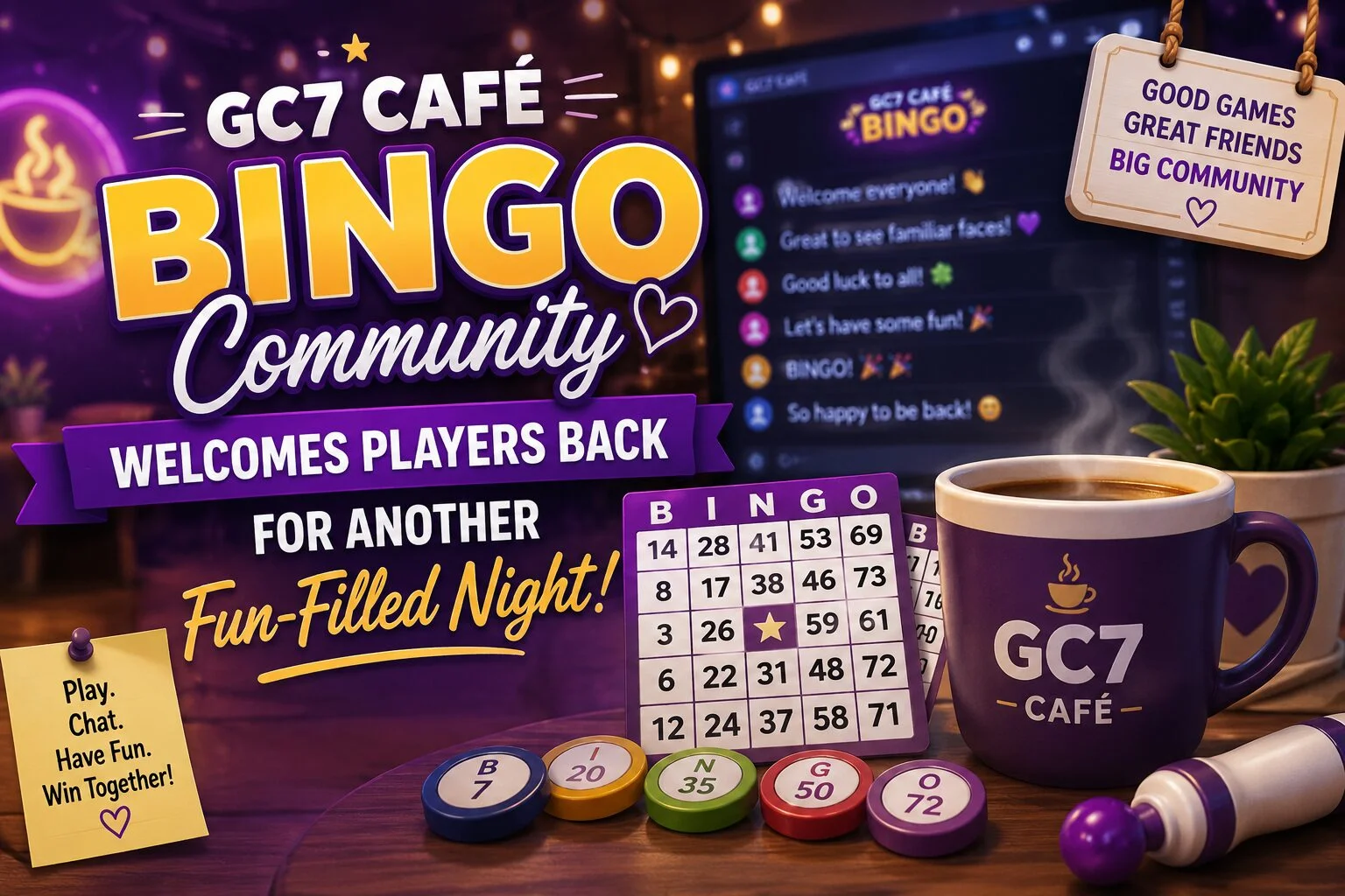 The GC7 Café Bingo Community Welcomes Players Back for Another Fun-Filled Night