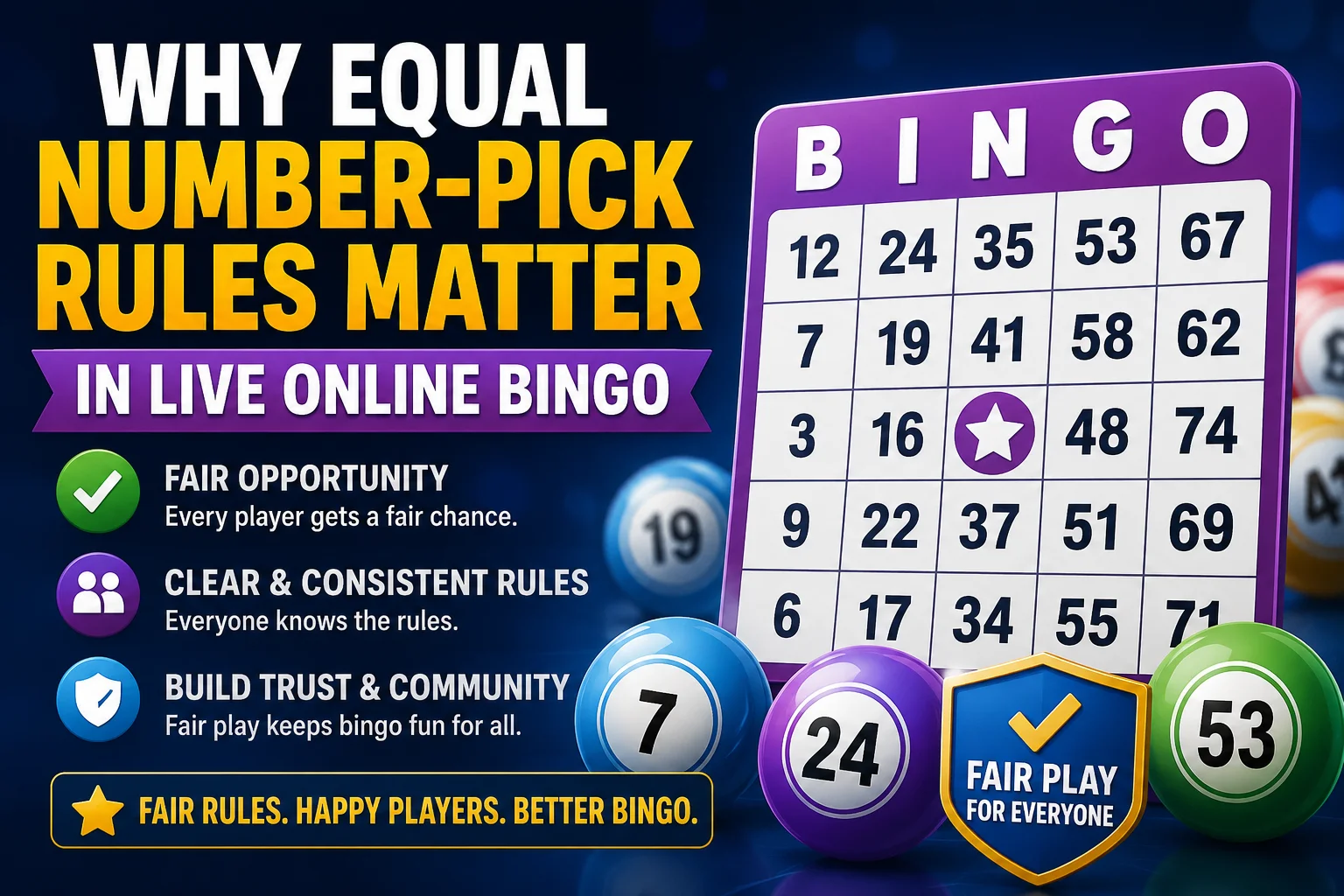 Why Equal Number-Pick Rules Matter in Live Online Bingo