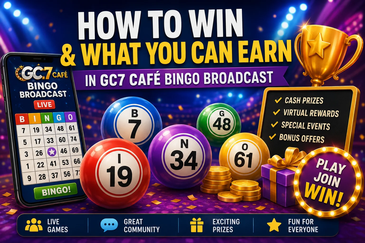 How to Win & What You Can Earn in GC7 Café Bingo Broadcast
